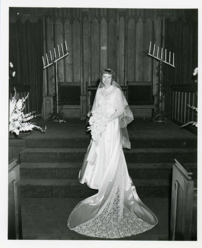 Bride in wedding dress