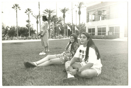 Students Relax on the Lawn