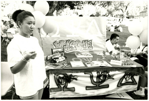 Omega Psi Delta Sorority Table at Woodbury University Student Orientation