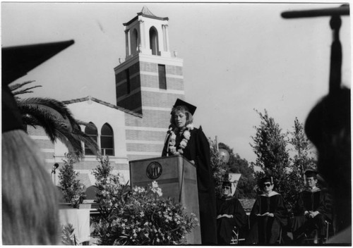 Sarah Purcell Gives the Commencement Address at the 1994 Woodbury University Graduation