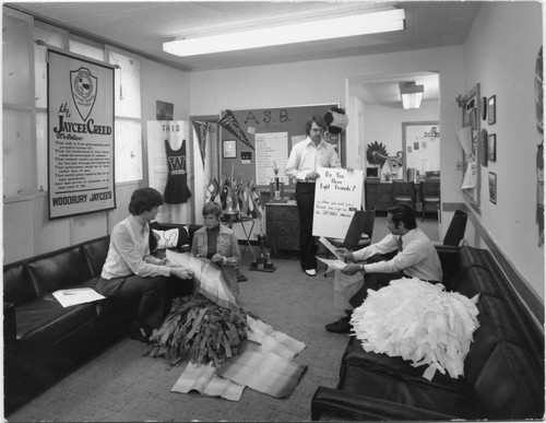 Students Making Pom-Poms