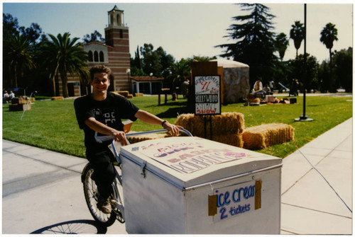 Woodbury University Architecture Student Spencer Knapp Sells Ice Cream at the 1991 Homecoming