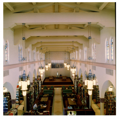 Interior of Woodbury University Los Angeles Times Library