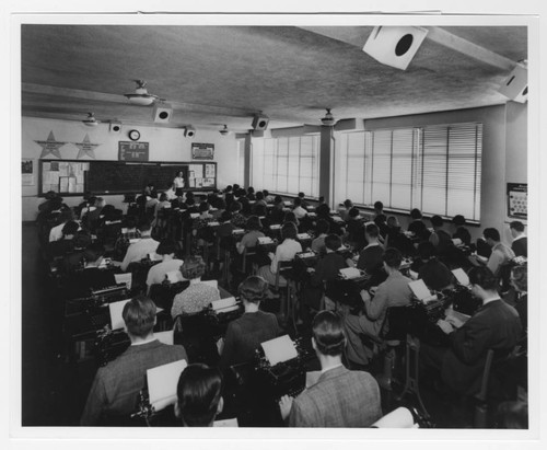 Woodbury College Students Practice Typing