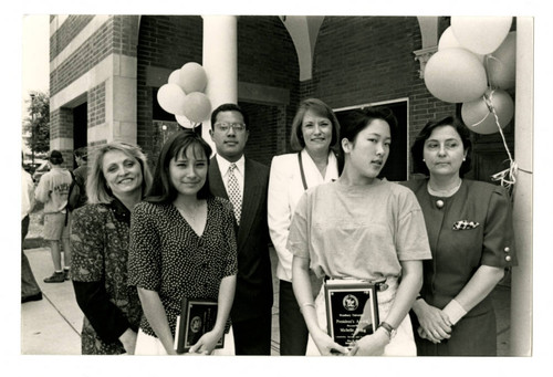 Woodbury University Personnel Holding Awards at the 1993 Awards Convocation