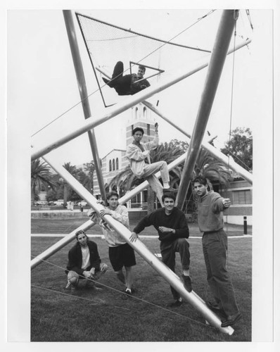 Students With "Tensegrity" Installation on Woodbury University Campus, 1991