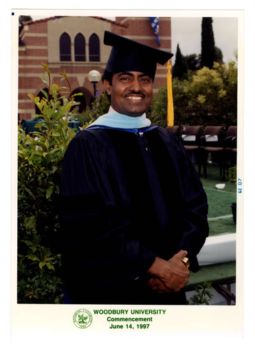 Satinder Dhiman at Woodbury University Commencement, 1997