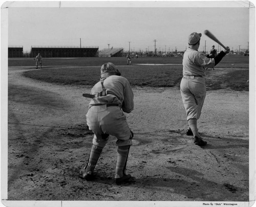 Practice baseball game