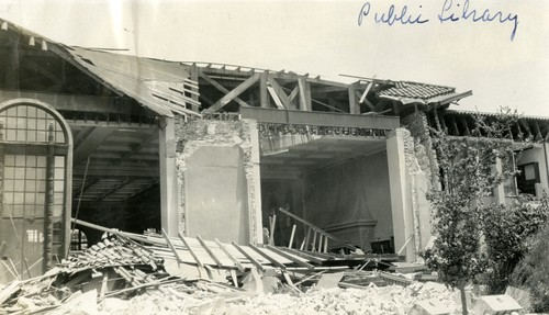 Santa Barbara 1925 Earthquake Damage - Santa Barbara Public Library