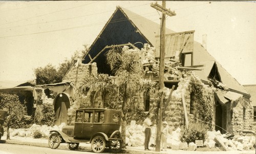 Santa Barbara 1925 Earthquake Damage - Unitarian Church