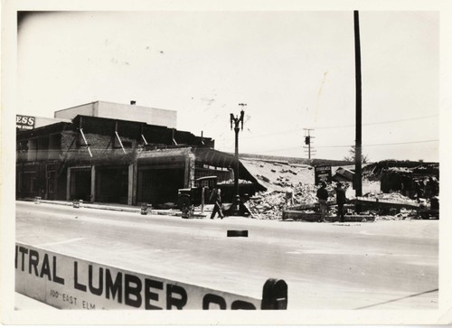 Earthquake damage - Long Beach, California 1933