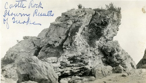 Santa Barbara 1925 Earthquake Damage - Castle Rock, West Beach