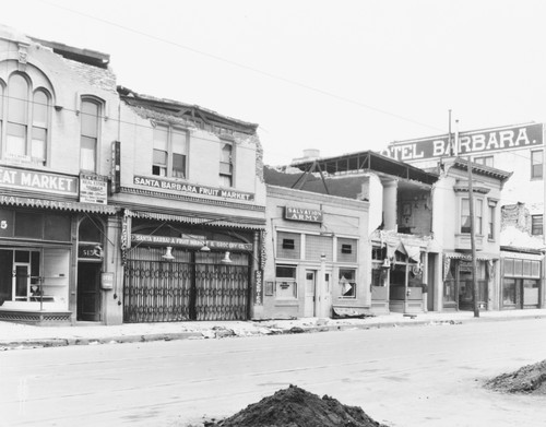 Santa Barbara 1925 Earthquake Damage - 500 Block State Street