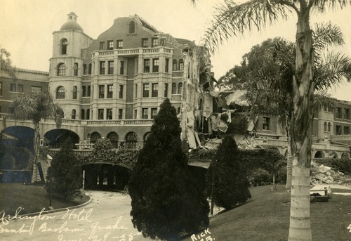 Santa Barbara 1925 Earthquake Damage - Arlington Hotel