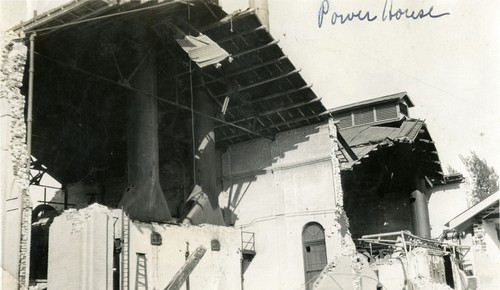 Santa Barbara 1925 Earthquake Damage - Southern California Edison Powerhouse