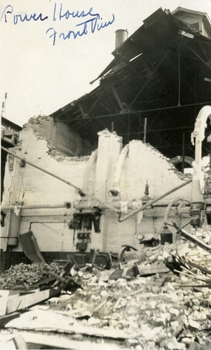 Santa Barbara 1925 Earthquake Damage - Southern California Edison Powerhouse