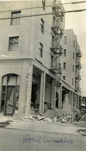 Santa Barbara 1925 Earthquake Damage - Carrillo Hotel