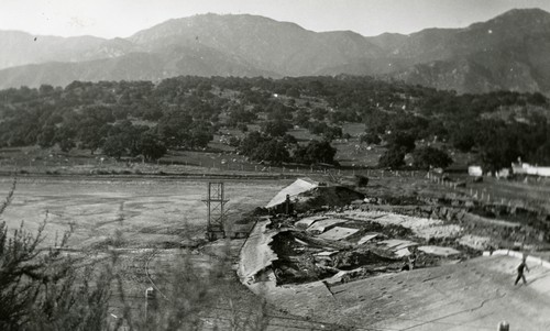 Santa Barbara 1925 Earthquake Damage - Sheffield Reservoir