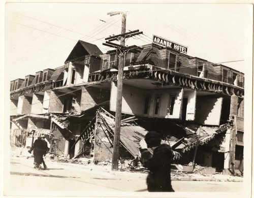 Earthquake damage - Long Beach, California 1933