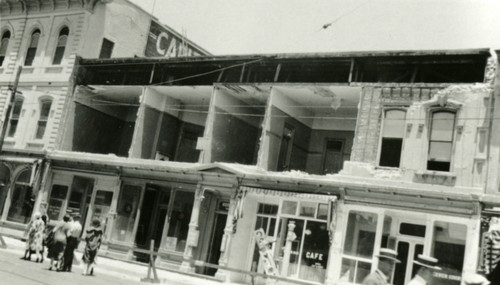 Santa Barbara 1925 Earthquake Damage - 400 Block State Street