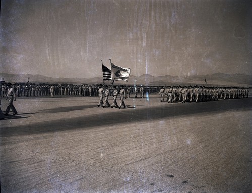 Cadets marching at Hancock Field