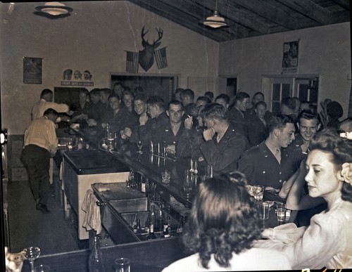 Hancock College of Aeronautics cadets at a bar