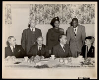 Reverend Harold M. Kingsley, Carol Brice, Jackie Robinson, G. Raymond Booth and John Anson Ford, Los Angeles, 1943-1953