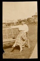 Mrs. Mitchell in Palisades Park, Santa Monica, 1900-1920