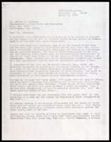 Letter to Arthur M. Robinson from: Eugene Lasartemay, 1976