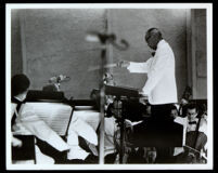 William Grant Still conducting at the Hollywood Bowl, Los Angeles, circa 1967