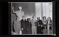 Group portrait at the presentation of the plaque honoring Biddy Mason at the Natural History Museum, Los Angeles, 1957