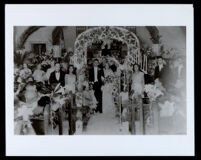 Wedding of an African American couple in an unidentified church, undated