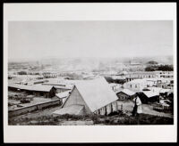 Part of a composite panorama of Los Angeles from Courthouse Hill (Poundcake Hill) by Stephen Arnold Rendall, circa 1869