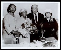 Margaret D. Scott at a party for her 104th birthday at the Pacific Town Club, Los Angeles, 1966