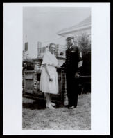 James Rufus Portwig in his Navy uniform with Emily Brown Childress Portwig, 1940-1945