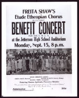 Advertisement for Freita Shaw's Etude Etheopian Chorus Benefit Concert, Los Angeles, 1924