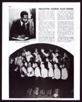 Magazine article about the Gilbert Allen Singers, circa 1939