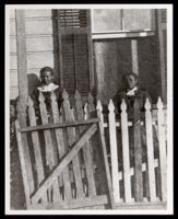 Biddy Mason and others at the house of Robert Owens, Sr., First and Los Angeles St., Los Angeles, circa 1870