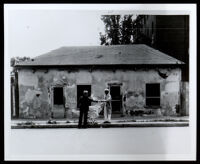 Adobe dwelling in the Sonora Town neighborhood, Los Angeles, 1936