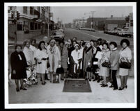 Dedication of the plaque commemorating the First A.M.E. Church at 8th St. and Towne Ave., Los Angeles, 1973