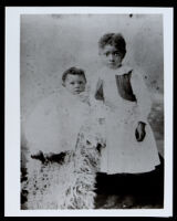 Bessie Bruington Burke and her sister, Ethel Bruington, as young girls, Los Angeles, circa 1895