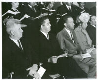 People attending a church service, Los Angeles, 1960s