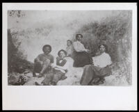 Garrott family members (?) at Sycamore Canyon (?), Glendale (?), circa 1910