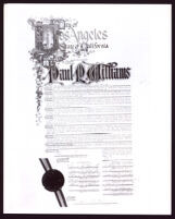 Los Angeles City Council resolution honoring Paul R. Williams, 1965