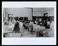 Students in the Sloyd room at Ann Street School, Los Angeles, 1890-1900