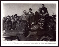 Cast of the Jack Benny Program on a USO tour, circa 1943