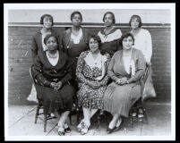 Gertrude Bartlett with other members of a First African Methodist Episcopal Church group, Los Angeles, circa 1930