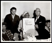 Margaret D. Scott at a party for her 104th birthday at the Pacific Town Club, Los Angeles, 1966