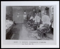 Barber shop of Robert James Boyd, Los Angeles, 1902-1910