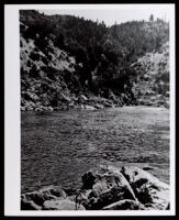 "Negro Bar" gold mining spot on the American River, Folsom (vicinity), circa 1849